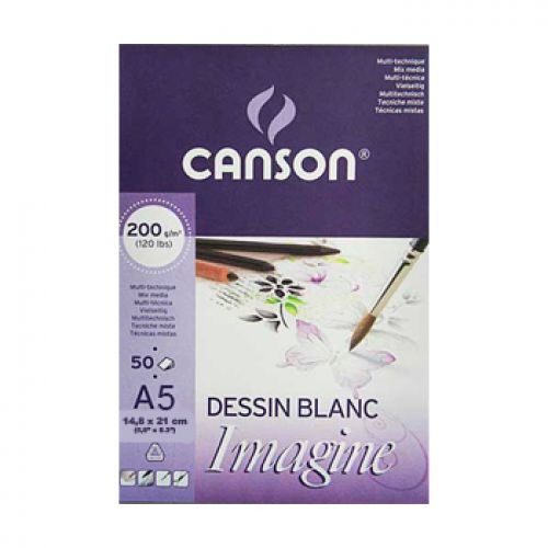 Bloco Desenho A5 14,8cmx21cm Canson Imagine Fino 200gr-50fl , Canson , 1086009 , 3148950060099